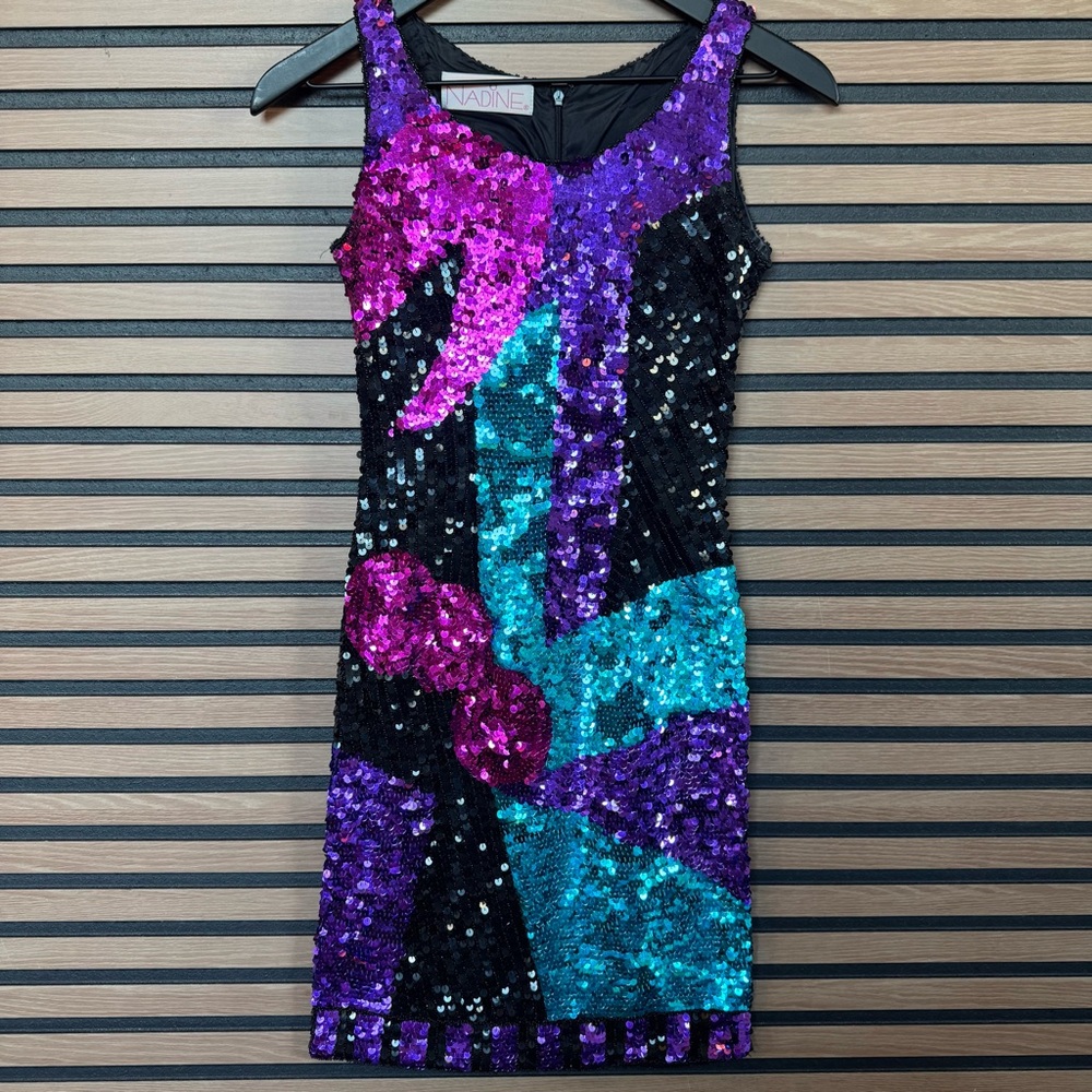 Vintage Nadine Sequin Mini Dress